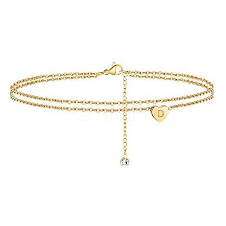 Heart Brass with Crystal Rhinestone Anklets FS-WGC43DA-21-1