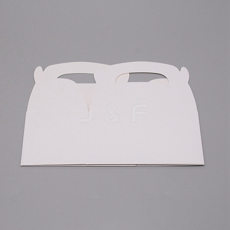 Solid Color Paper Fold Cakes Boxes CON-WH0081-22F-1