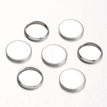 Tarnish Resistant Stainless Steel Plain Edge Bezel Cups STAS-M226-03C-1