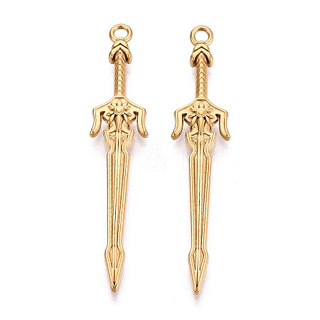 304 Stainless Steel Pendants STAS-N114-61G-1