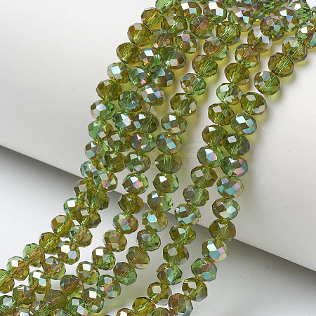 Electroplate Glass Beads Strands EGLA-A034-T4mm-J05-1