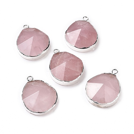 Natural Rose Quartz Pendants G-I207-14M-S-1