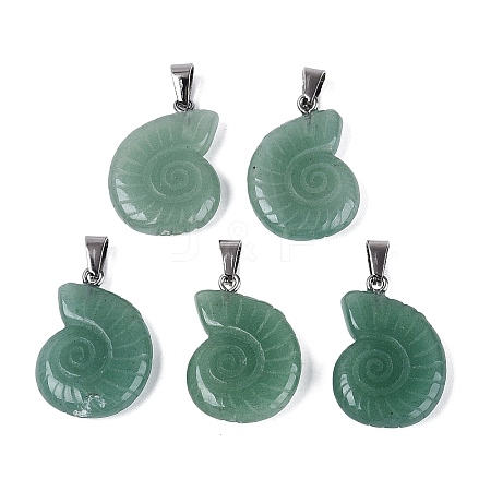 Natural Green Aventurine Pendants G-Q601-45D-1