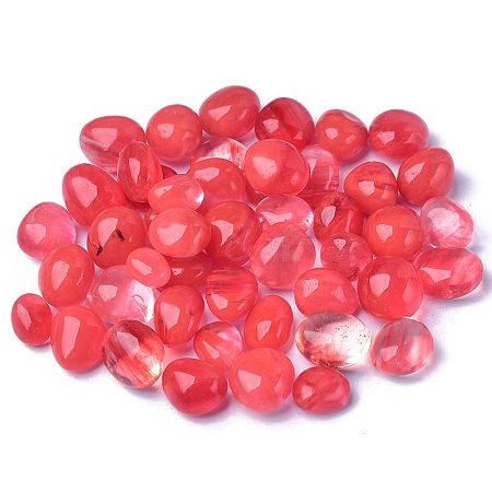 Cherry Quartz Glass Imitation Pebble Ornament PW-WG8720F-04-1