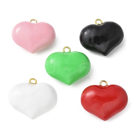 Brass Enamel Pendants KK-P290-03G-1