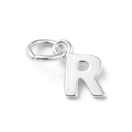 925 Sterling Silver Letter Charms STER-C012-01S-R-1