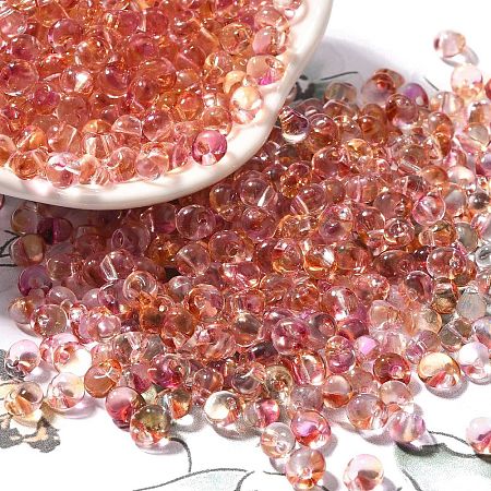 Transparent Baking Paint Glass Seed Beads SEED-P006-02B-02-1