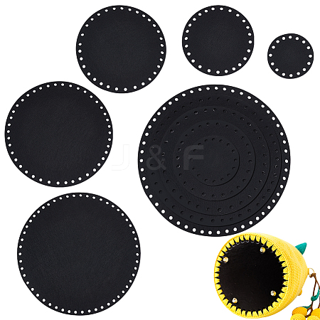   10 Sets 5 Style Flat Round Felt Fabric DIY-PH0009-24A-1