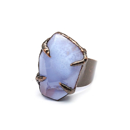 Nuggets Natural Blue Lace Agate Cuff Rings PW-WG4B999-06-1