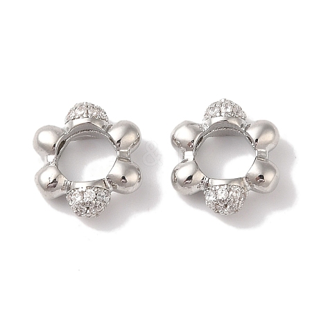 Rack Plating Brass & Cubic Zirconia Pendants KK-L216-061P-1