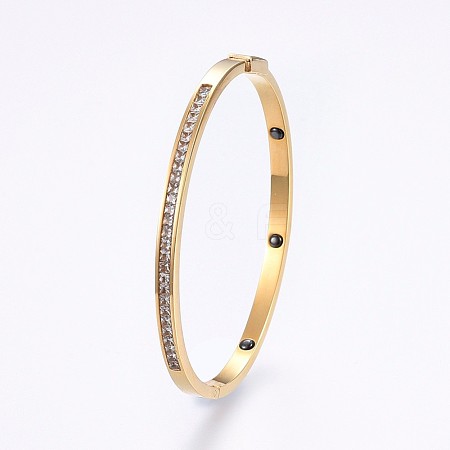 304 Stainless Steel Bangles BJEW-P223-20G-1