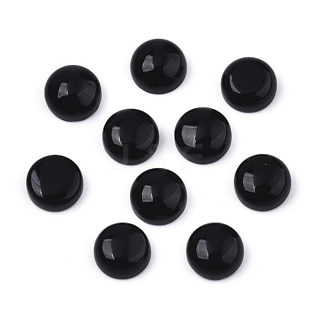 Natural Black Onyx Cabochons X-G-N326-59A-1