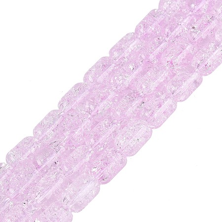 Transparent Crackle Glass Beads Strands GLAA-NH0001-04-A03-1