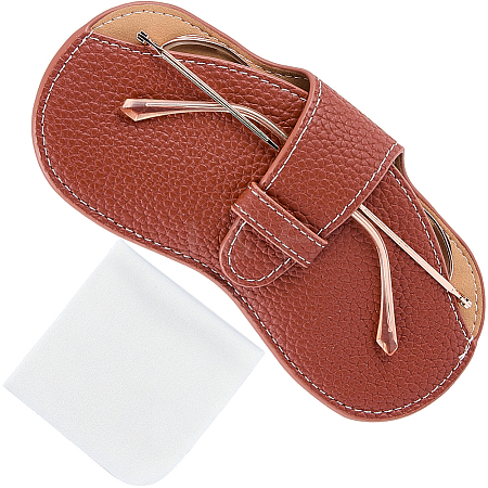 1Pc PU Leather Glasses Case AJEW-CN0006-94H-1
