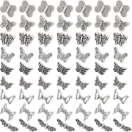 Tibetan Style Alloy Beads TIBE-NB0001-10AS-1