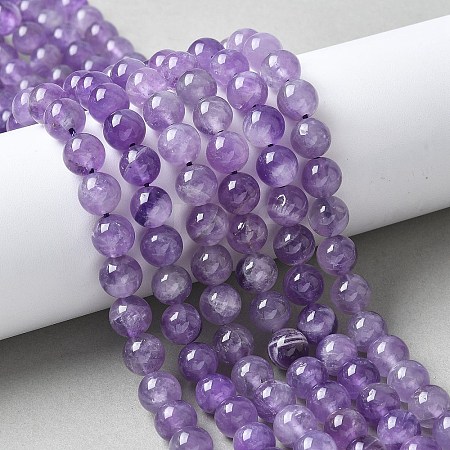 Natural Amethyst Beads Strands X-G-M445-8MM-01A-1