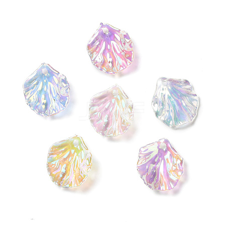 UV Plating Transparent Acrylic Pendants MACR-F074-01-1