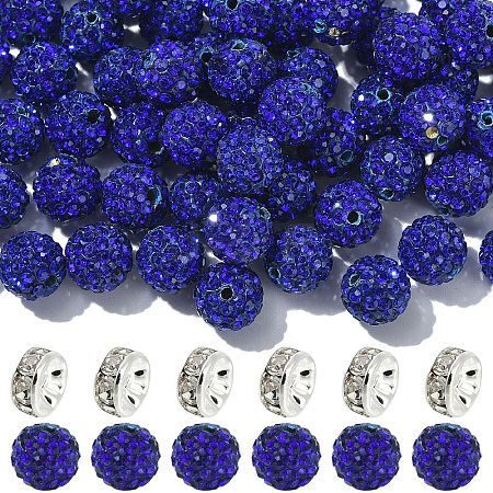 100Pcs Pave Disco Ball Beads RB-YW0001-30F-1