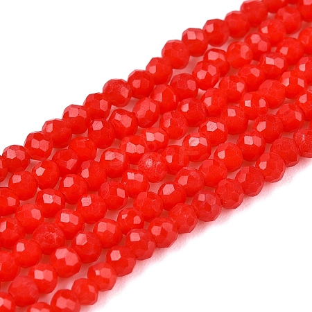 Opaque Solid Color Imitation Jade Glass Beads Strands EGLA-A044-P1mm-D22-1