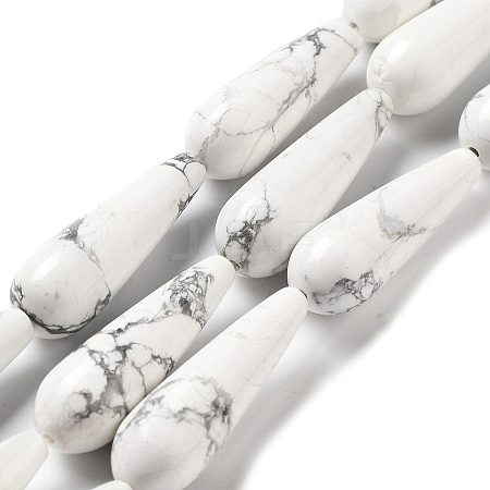 Natural Howlite Beads Strands G-P528-H10-01-1