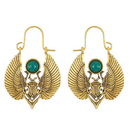 Moth Alloy Hoop Earrings WH-WGD1211-01-1