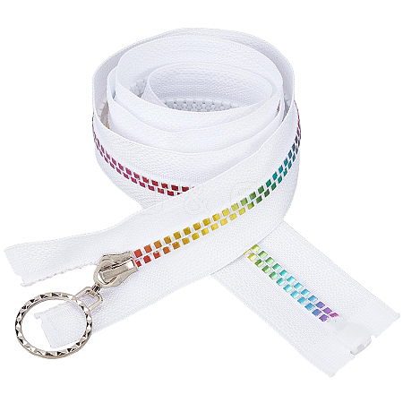 4Pcs #5 Nylon Coil Zippers Rainbow Zipper Tape SENE-CY0001-13B-02-1