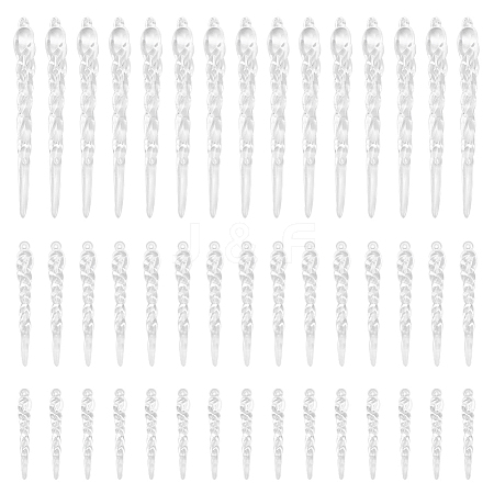 WADORN 45Pcs Christmas Plastic Icicle Drop Pendant Decorations DIY-WR0003-04-1