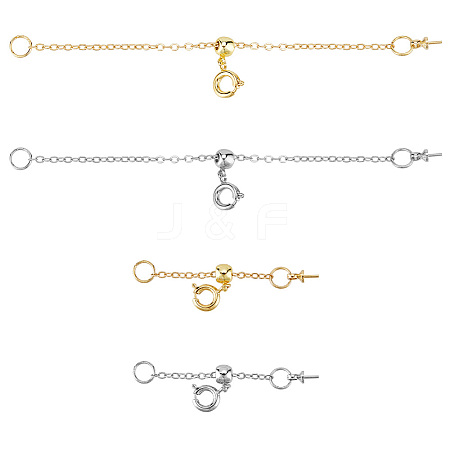 6Pcs 6 Style Brass Cable Chain Necklace Making FIND-AB00047-1