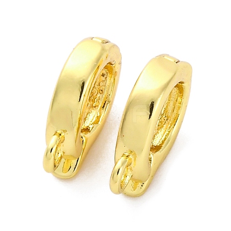 Brass Fold Over Clasps KK-Z078-44G-1