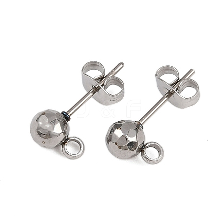 304 Stainless Steel Stud Earring Findings STAS-A119-06P-1