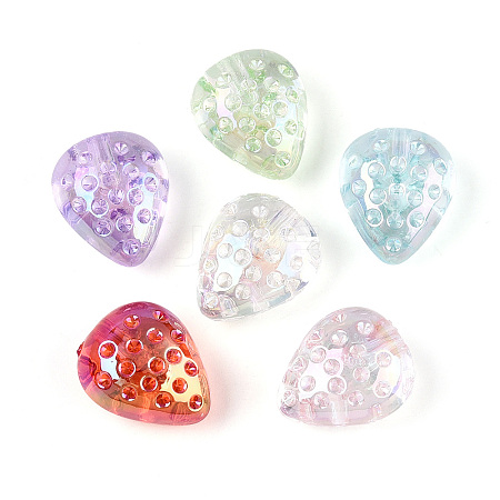 UV Plating Transparent Acrylic Beads OACR-N146-05-1