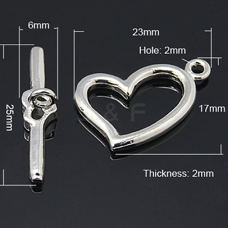 Brass Toggle Clasps KK-H648-N-1