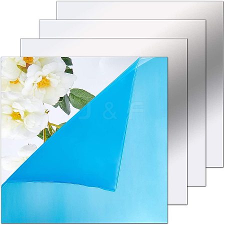 PET Plastic Mirror Wall Stickers AJEW-WH0018-68C-1