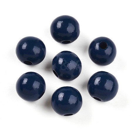 Painted Natural Wood Beads X-WOOD-A018-16mm-24-1