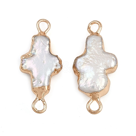 Natural Keshi Pearl Cross Links KK-D423-05G-1