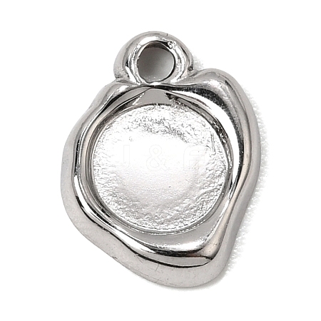 304 Stainless Steel Pendant Cabochon Settings SA-CBA9B1E-01C-P-1