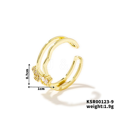 Chic Geometric Brass Ring YF4313-8-1