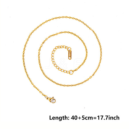 2MM Unisex 304 Stainless Steel Cable Chains Necklaces HX8637-2-1