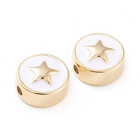 Brass Enamel Beads LS-KK-F814-03G-1