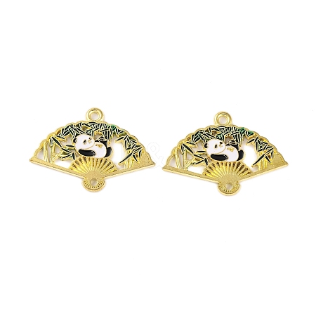 Golden Plated Alloy Enamel Connector Charms ENAM-Z017-15G-02-1