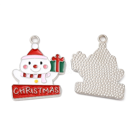 Christmas Alloy Enamel Pendants ENAM-D050-13A-02P-1