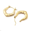 Chunky Rhombus 304 Stainless Steel Hoop Earrings for Women EJEW-C067-02G-2
