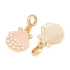 Alloy Enamel European Dangle Charms AL-CBAC2D3-03G-06-2