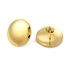 Ion Plating(IP) 304 Stainless Steel Flat Round Stud Earrings for Women EJEW-I281-06G-2