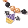 Alloy Enamel Charm Bracelets BJEW-JB10851-02-3