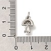 Brass Micro Pave Cubic Zirconia Charms KK-M295-21P-3