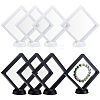 8Pcs 2 Colors Square Transparent PE Thin Film Suspension Jewelry Display Boxes ODIS-GA0001-70-1