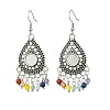 Gemstone Tassel Chandelier Earrings EJEW-JE07176-02-2