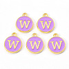 Golden Plated Alloy Enamel Charms ENAM-S118-10W-2