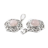 Natural Rose Quartz Pendants G-P498-02P-08-3